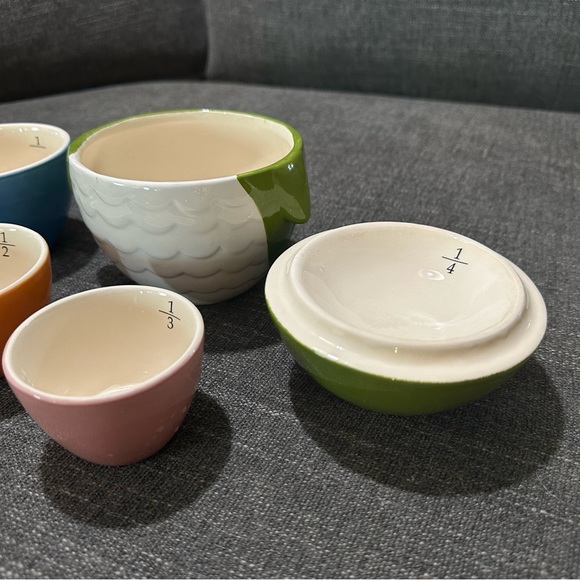 Nesting measuring cups - ceramic owl - Picture 5 of 8